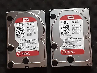 Pair Of Red WD30EFRX 3Tb NAS.3.0 HDDs Low Usage • £150