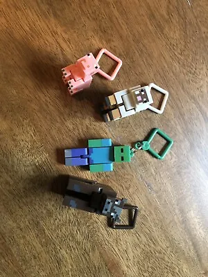 Minecraft Keychains Lot Of 4 Zombie Sheep Cow Pig • $10
