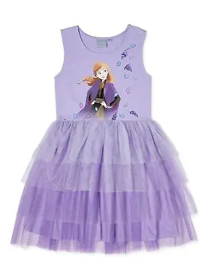 Disney Girl's Elsa And Anna Frozen Ballerina Ruffle Skirt Dress Large US • $14.99