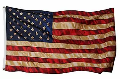 American US Flag Tea Stained- 3x5 Feet United States Primitive Vintage USA Aged  • $24.96