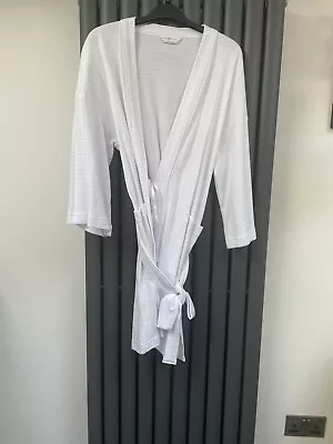 Bnwot New M&S Collection White Waffle Summer Dressing Gown Size XL 20-22 • £9.99