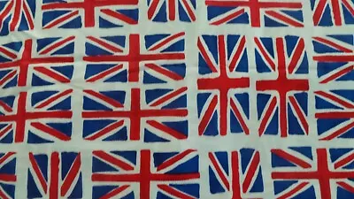 100% Cotton Union Jack 1/2 Metre Now Reduced • £3.99