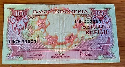 10 Rupee 1959 Malaysia Banknote  • $4.85
