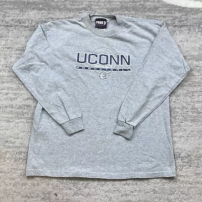 Vintage UConn Huskies Shirt Extra Large Gray Connecticut NCAA Long Sleeve Youth • $18.77