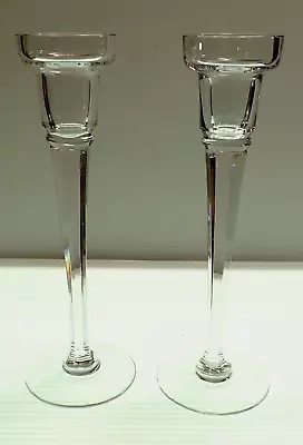 Pair Of Tall Vintage Dartington Crystal Candlesticks • $48.50