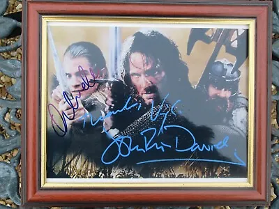Lord Of The Rings Mortensen Bloom Davis Signed Framed coa .uacc. • £290