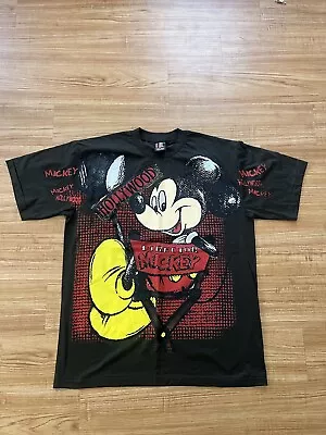 Mickey Mouse T-Shirt Mens XXL Single Stitch Modern Boot All Over Print Disney • $80