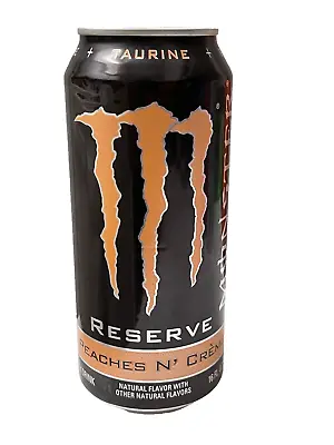 New Flavor Monster Energy Reserve Peaches N' Creme Drink 1 Full 16 Floz Can Buy • $14.99