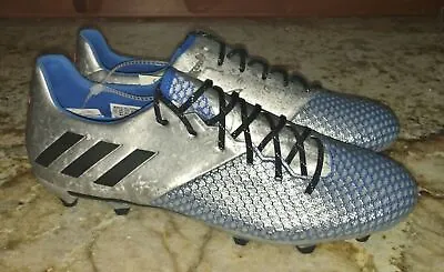 ADIDAS Messi 16.2 FG Soccer Cleats Metallic Silver Blue NEW Mens Sz 12 • $89.92