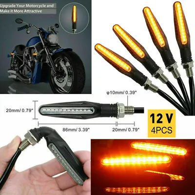 For Kawasaki Motorcycle 4X KLR650 12 LED Signal Turn Indicators Blinker Light US • £14.99