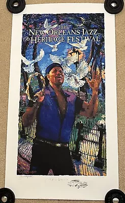 New Orleans Jazz Fest Poster 2013 Aaron Neville By James Michalopoulos • $875
