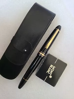 Montblanc Meisterstuc  147 Traveler  14K Gold M Nib Pen + Case Very Nice Worki  • $435