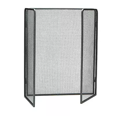 Fireplace Protector Screen 3-Panel Folding Metal Mesh Chimney Decorative • $28.49