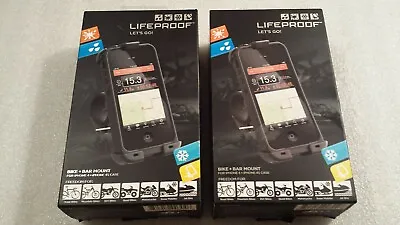 2 Authentic LifeProof Bike & Bar Mounts For IPhone 4 And 4S Cases Black OPEN BOX • $12.89