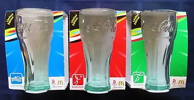 2008 Beijing Olympic Games McDonalds Limited Edition Coca Cola Glasses: SET OF 3 • $12.95