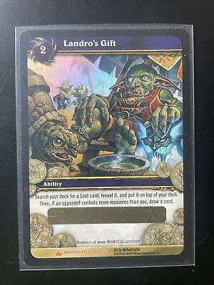 World Of Warcraft TCG: Landro's Gift Loot Card Unscratched Brand New • $118