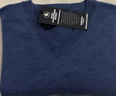 New Hart Schaffner Marx Men's Sweater Denim Heather Color Size M $27.00 • $27