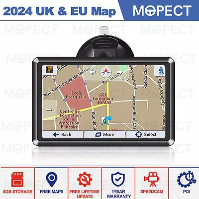 5  8GB Sat Nav Car Truck GPS Navigation Touch Screen Free Lifetime UK Map 2024 • £29.99