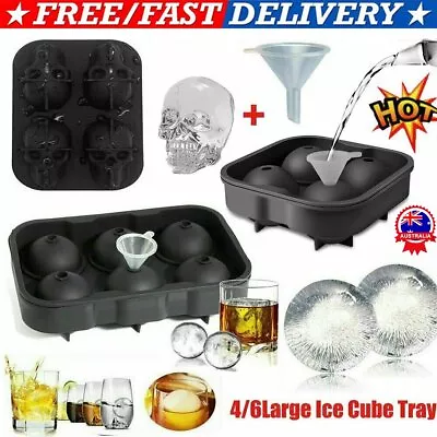 Large Ice Cube Tray Ball Maker Big Silicone Mold Sphere Whiskey Round Mould DIY* • $3.38