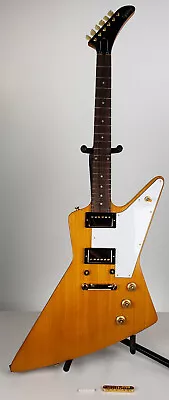 Epiphone 1958 Korina Explorer 6-string Electric Guitar With Case - Damaged Neck • $385