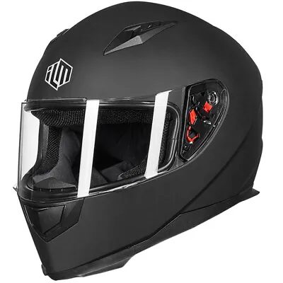 ILM Seller Refurbish Full Face Motorcycle Helmet With Neck Scarf DOT 313 • $32.90