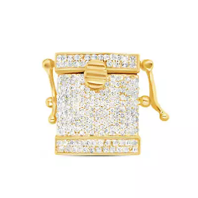 Lock - Diamond Pendant | Yellow Gold | 0.88CTW | 14K | 14MM • $1737