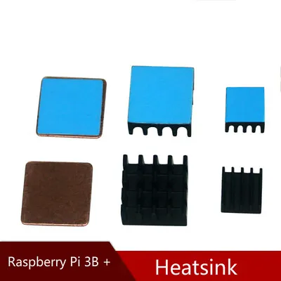 3pcs Raspberry Pi Heatsink Cooling Pads With Back Sticker For 3B+/3B/2B/ZERO • $17.49