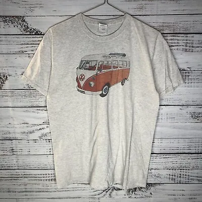 $15 • Buy Vintage Volkswagen VW Bus Graphic Short Sleeve T-Shirt Hippie Van Men’s Large