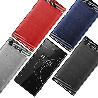 $25.23 • Buy Sony Phone Case Cover TPU Case Phone Bumper Carbon Look Shell Pouch
