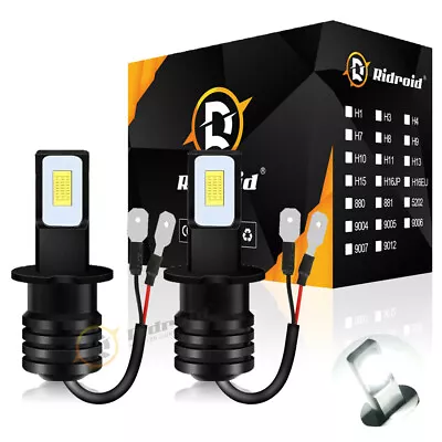 Ridroid H3 LED Headlight Conversion Kit Fog Light Lamp 110W 8000LM 6000K White • $11.99