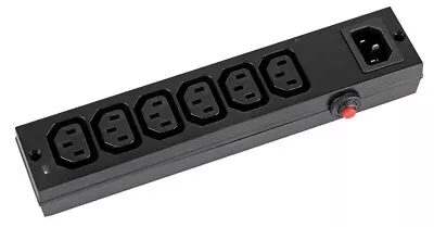 IEC Power Distribution Block - 1 In 6 Out Splitter 10A Breaker C13 To C14 • £12.99