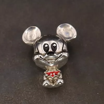 Sterling Silver - PANDORA ALE Disney Enamel Mickey Mouse Bracelet Charm - 1.5g • $2.99