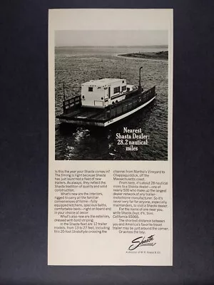 1973 Shasta Stratoflyte Trailer Martha's Vineyard Ferry Photo Vintage Print Ad • $8.29