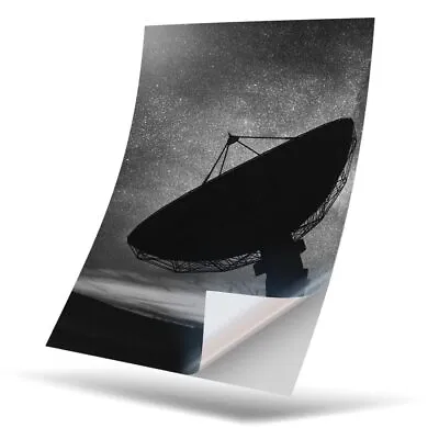 1 X Vinyl Sticker A5 - BW - Satellite Dish Night Sky #39438 • £3.99