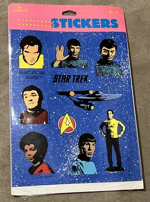 $3.85 • Buy Star Trek Stickers Original TV Series Hallmark Kirk Spock Scotty  Sealed Vtg