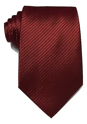 Wine Red Burgundy Collection Woven Paisley Silky Knitted Satin Tie Wedding Lot • £4.79
