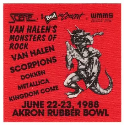 Van Halen's Monsters Of Rock June 22-23 1988 Akron. WMMS. Radio Promo Sticker • $7.99
