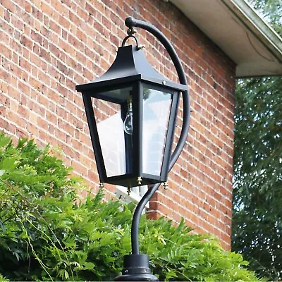 73cm Black Victorian Swan Neck Replacement Lamp Post Top - Ex-Display Lantern • £120