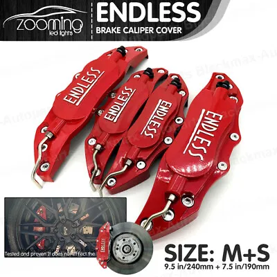 Metal 3D ENDLESS Universal Style Brake Caliper Cover Front&rear 4pcs Red LW02 • $44.99