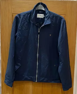 Farah Mens Blue Casual Lightweight Zip Up Jacket Uk X Large Chest 44  • £0.99