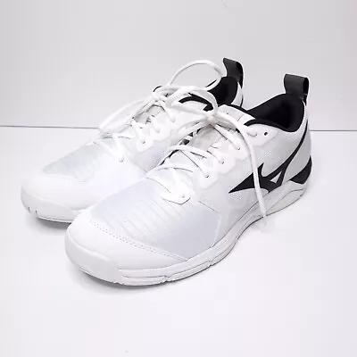 Mizuno Womens Size 11 Wave Supersonic 2 Volleyball Shoes White Black  • $44.97