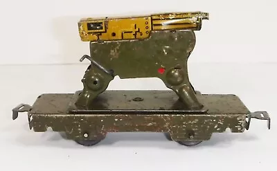 Marx #572MG O Gauge Army Military Train Prewar Working Machine Gun Flatcar • $49.99