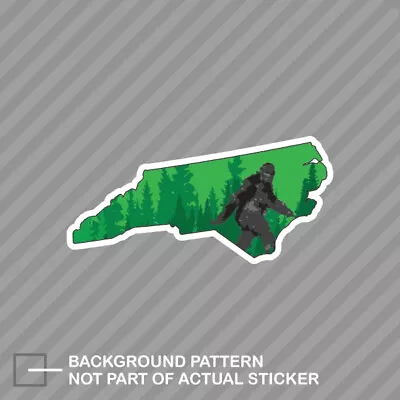 North Carolina State Flag Bigfoot Sticker Decal Vinyl Big Foot Sasquatch Yeti NC • $4.99