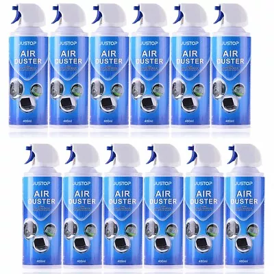 £25.45 • Buy 12 X Compressed Air Can 400ml Spray Duster Multi Purpose Cleaner Laptop Printer