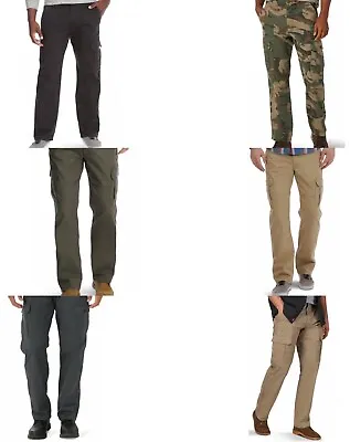 Men's Wrangler Relaxed Fit Cargo Pants W Stretch Tech Pocket CHOOSE SIZE & COLOR • $26.99