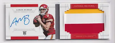 Aaron Murray 2014 National Treasures Auto Booklet Patch Rc /99 KC Chiefs Mint • $34.99