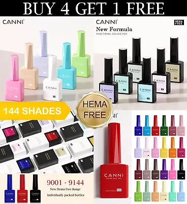 CANNI® Hema Free 9ml Nail Gel Polish Soak Off LED Colours Base Top Varnish • £3.99