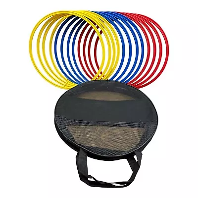 Football Agility Rings Plastic Flat Hoops Sports Fun Twist Fitness Exercise • £24.99
