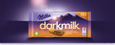 3 X Milka Dark Milk Salted Caramel Chocolate With Extra Cocoa New Variety !! • $12.99