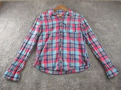 $19.99 • Buy Hollister Mens Shirt Long Sleeve Large Button Up Collared Check Western
